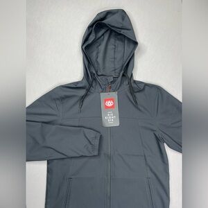 686 MENS UNIX FULL ZIP HOODED WINDBREAKER JACKET